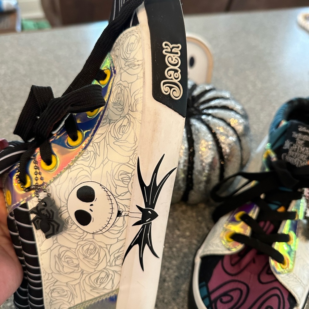 Disney Tim Burton’s Nightmare Before Christmas high tennis shoes Sz 8 - Picture 5 of 14